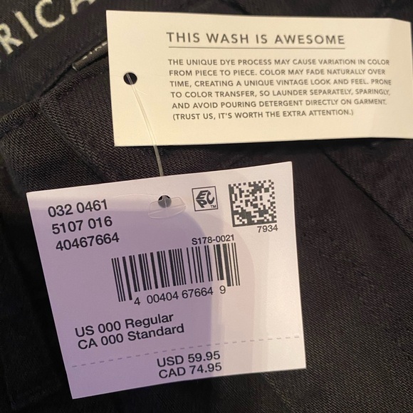 AE Dreamy Drape Woven Super High-Waisted Baggy Wide-Leg Pant - Black NWT - Picture 11 of 14